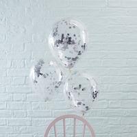 Pick and Mix Silver Confetti Party Balloons