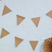 Pick and Mix Gold Metallic Polka Party Flag Bunting