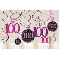 Pink Celebration Ceiling Decorations 100