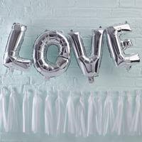 Pick and Mix Silver LOVE Balloon Bunting