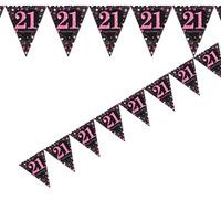 Pink Celebration Foil Flag Banner 21