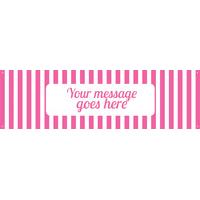Pink Stripe Personalised Party Banner
