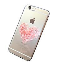 Pink Hearts Pattern TPU Transparent Soft Shell Phone Case Back Cover Case for iPhone 6s 6 Plus
