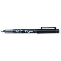 Pilot Sign Pen Liquid Ink Soft Medium 2.0mm Tip 0.6mm Line (Black) Pack of 12