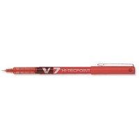 Pilot V7 Rollerball Pen Needle Tip 0.7mm Line 0.5mm (Red) Pack of 12