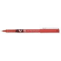 Pilot V5 Rollerball Pen Needle Tip 0.5mm Line 0.3mm (Red) Pack of 12