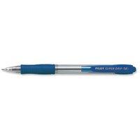 Pilot Super Grip Ballpoint Pen Retractable 1.0mm Tip 0.31mm Line (Blue) Pack of 12 Pens