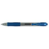 Pilot G205 Gel Rollerball Pen Rubber Grip Retractable 0.5mm Tip 0.3mm Line (Blue) Pack of 12 Pens