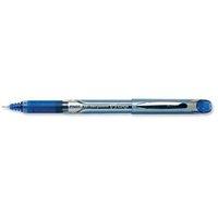 Pilot V5 Rollerball Pen Rubber Grip Needle Point 0.5mm Tip 0.3mm Line (Blue) Pack of 12 Pens