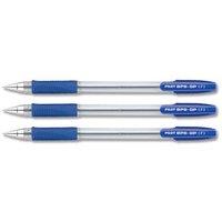 Pilot BPS GP Ballpoint Pen Rubberised Grip Fine 0.7mm Tip 0.27mm Line (Blue) Pack of 12 Pens