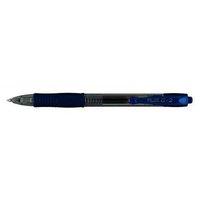 Pilot G207 Rubber Grip Retractable Medium Gel Rollerball Pen 0.7mm Tip 0.4mm Line (Blue) Pack of 12 Pens