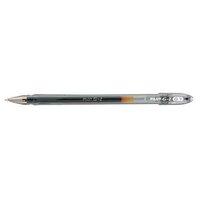 Pilot G107 Gel Ink Pen Ergonomic Grips 0.7mm Tip 0.5mm Line (Black) Pack of 12 Pens