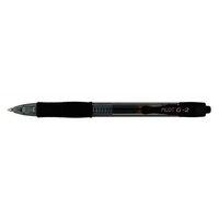 Pilot G207 Rubber Grip Retractable Medium Gel Rollerball Pen 0.7mm Tip 0.4mm Line (Black) Pack of 12 Pens