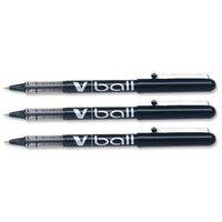 Pilot VB7 Rollerball Pen 0.7mm Tip 0.5mm Line (Black) Pack of 12 Pens