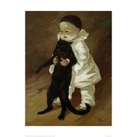 Pierrot and Cat By Theophile Steinlen