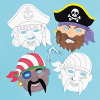 pirate colour in masks pack of 6