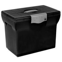 Pierre Henry (A4) Freestyle File Box (Black) with Plastic Handle and 5 Suspension Files