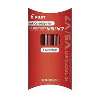 Pilot V5/V7 Cartridge (Red) Pack of 3