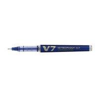 Pilot V7 Hi-Tecpoint Refillable Needlepoint Rollerball Pen 0.7mm Tip 0.4mm Line Width (Blue) Ref 108100103 (Pack of 10 Pens)