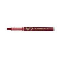 Pilot V7 Hi-Tecpoint Refillable Needlepoint Rollerball Pen 0.7mm Tip 0.4mm Line Width (Red) Ref 108100102 (Pack of 10 Pens)