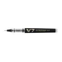 Pilot V7 Hi-Tecpoint Refillable Needlepoint Rollerball Pen 0.7mm Tip 0.4mm Line Width (Black) Ref 108100101 (Pack of 10 Pens)