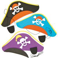Pirate Hat & Eye Patch Kits (Pack of 3)