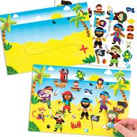 pirate sticker scenes pack of 4