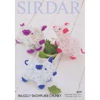 pig toy in sirdar snuggly snowflake chunky 4699