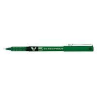 Pilot V5 Rollerball Pen Needle Tip 0.5mm Line 0.3mm Green Pack of 12