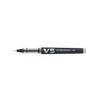 Pilot V5 Rollerball Pen 0.5mm Needle Tip 0.3mm Line Black Pack of 12