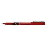 Pilot V5 Rollerball Pen Needle Tip 0.5mm Line 0.3mm Red Pack of 12