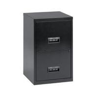 Pierre Henry Filing Cabinet Steel Lockable 2 Drawers A4 Maxi Black