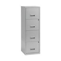 pierre henry a4 maxi steel lockable 4 drawer filing cabinet silver