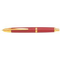 pilot capless gold trim red barrel fountain pen