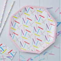 Pick and Mix Sprinkles Paper Party Plates