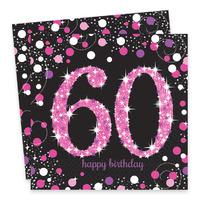 Pink Celebration Paper Party Napkins 60