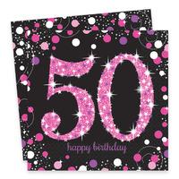 Pink Celebration Paper Party Napkins 50