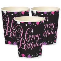 Pink Celebration Paper Party Cups