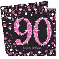 Pink Celebration Paper Party Napkins 90