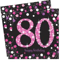 Pink Celebration Paper Party Napkins 80