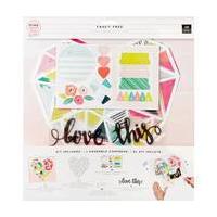 Pink Paislee Fancy Free Heart Page Kit 29 Pieces