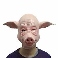 Pig Masks Cosplay Full Face Halloween Party Festival Party Rubber Costume Funny Full Head Mask Dress Party Props Tool