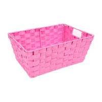 Pink Paper Storage Basket 33 x 23 x 14 cm