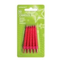 Pink Glitter Amscan Candle with Holders 7.6 cm 10 Pack