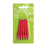 pink glitter amscan candle with holders 76 cm 10 pack