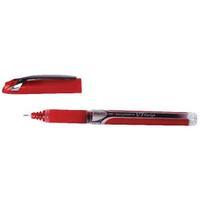 Pilot V7 Grip Liquid Ink Rollerball Red Pen 0.4mm Line Pack of 12