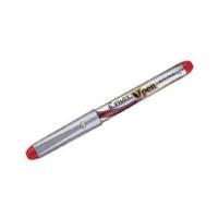 Pilot Red InkMetallic Grey Barrel VPen Disposable Fountain Pens Pack