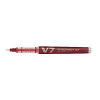 pilot v7 hi tecpoint refillable red pen pack of 10 108100102