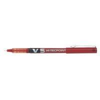 pilot v5 hi tecpoint ultra 03mm line red rollerball pen pack of 12