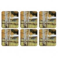 Pimpernel Placemats & Coasters Birch Beauty Design, Birch Beauty, Coasters Only